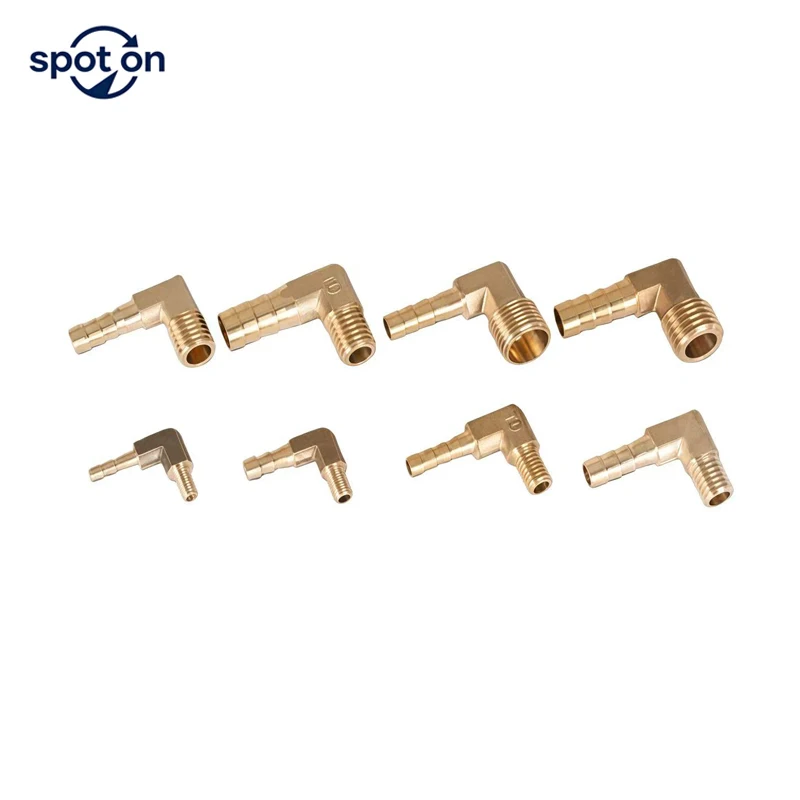 M5 M6 M8 M10 Metric Male X 4 5 6 8 10 mm Hose Barb Elbow 90 Degree Brass Pipe Fitting Connector Home Garden Water Gas Oil