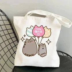 Cute Cartoon Animal Lovely Handbag Ladies Printing Casual Shoulder Large Capacity Canvas Girls Portable Eco Shopping Tote Bag