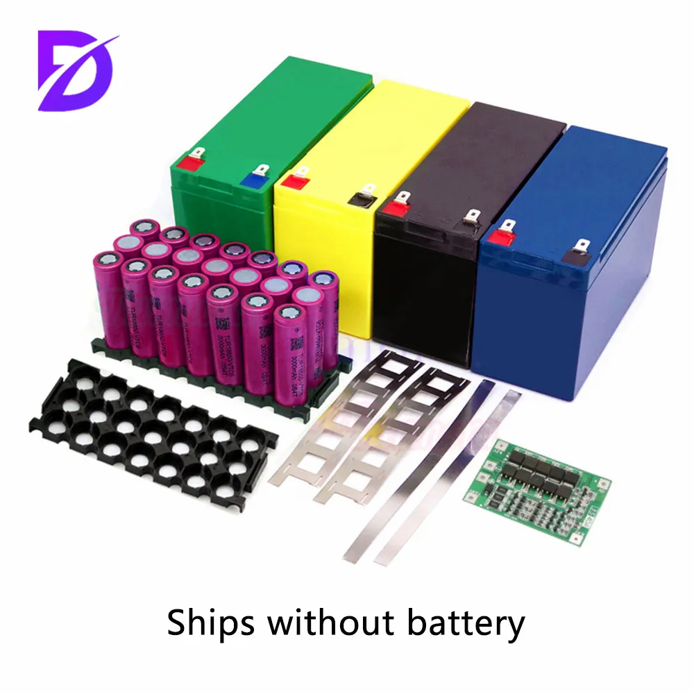 12V Lithium Battery Storage Box Replace Lead-Acid 18650 Battery Case Fixed Bracket Holder 3S 40A BMS Sprayer Plastic Fixture