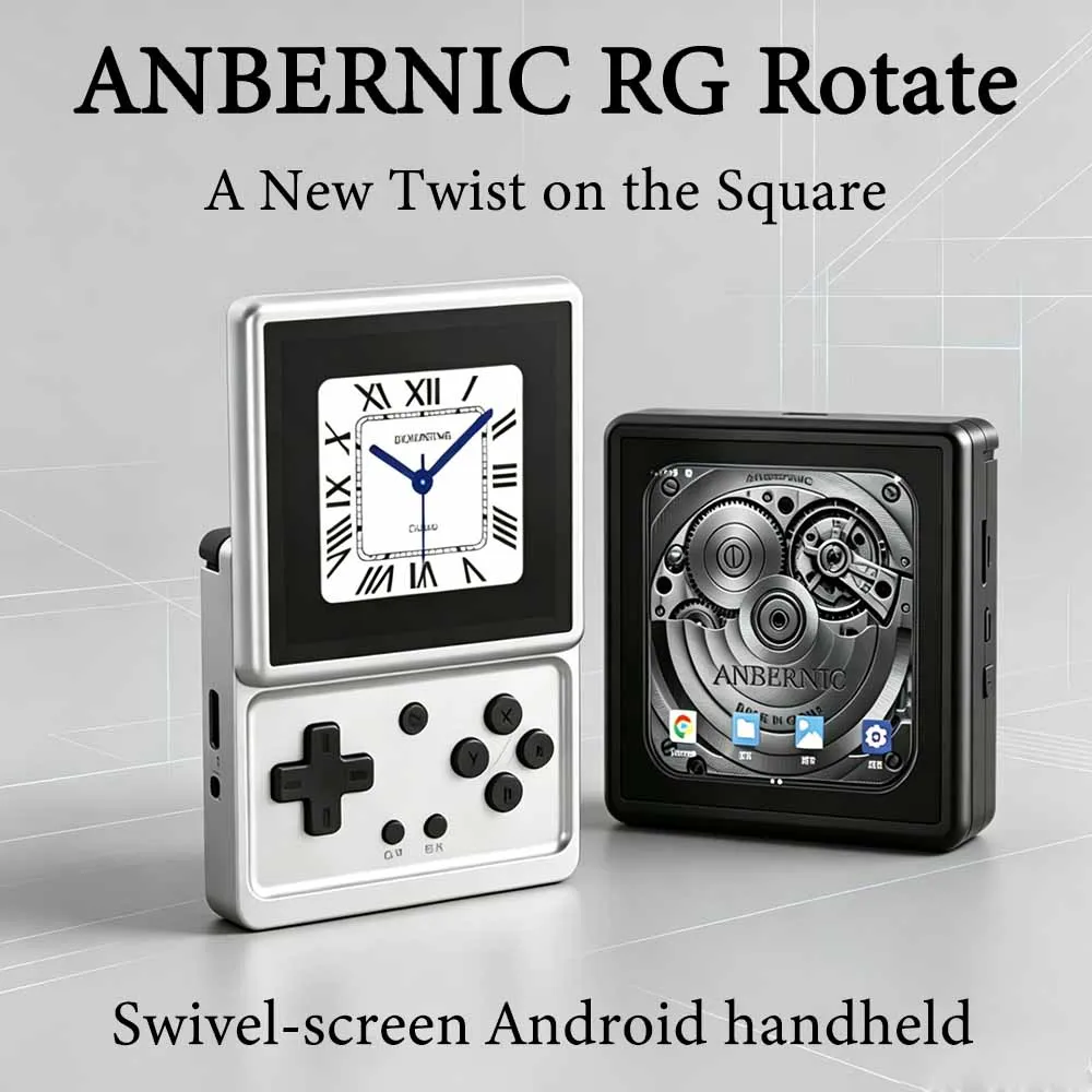ANBERNIC RG Rotate 2026 Nuevo Modelo de Consola de Juegos Portátil Android con Pantalla Giratoria — Dispositivo Retro Portátil (Se Conecta a la TV)