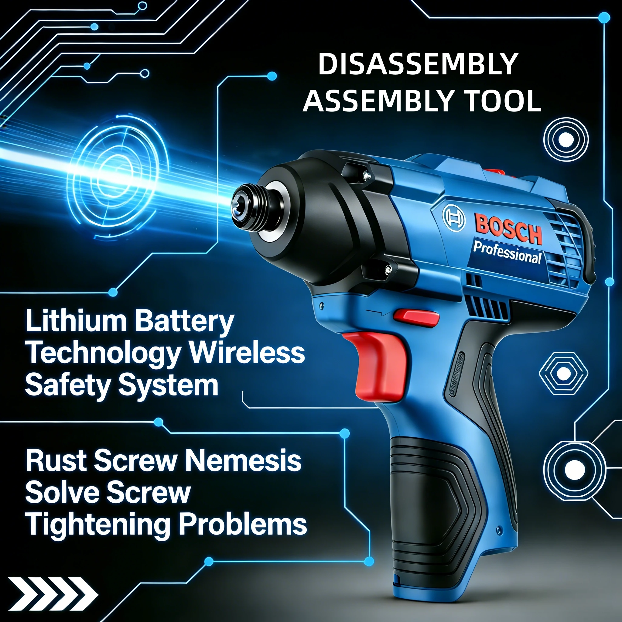 

Bosch GDR120-LI 12V Rechargeable Impact Driver / Electrical Impact Drill 100N.m 1/4" Screwdriver Power Tools