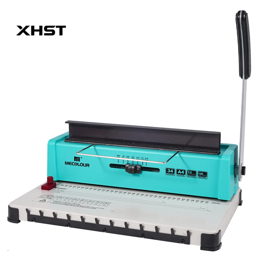 34-Hole Wire Paper Binding Machine for Office Home Use Wire Binder Spiral Bound Machine