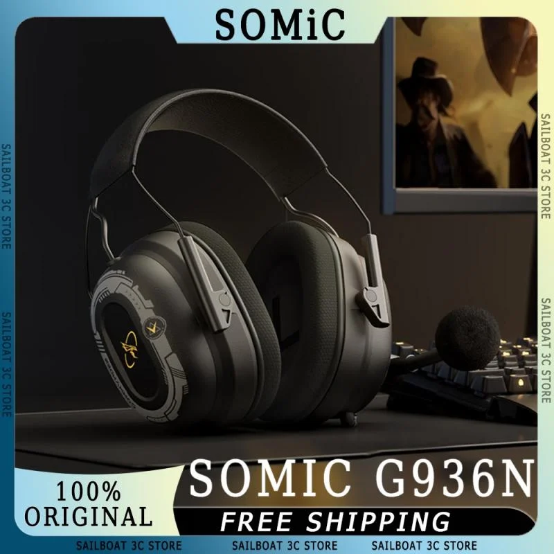 

SOMIC G936N Wired Headphones With Detachable Mic 7.1 Stereo Channel USB 3.5mm Noise Reduction Ergonomics Custom Gaming Headphone