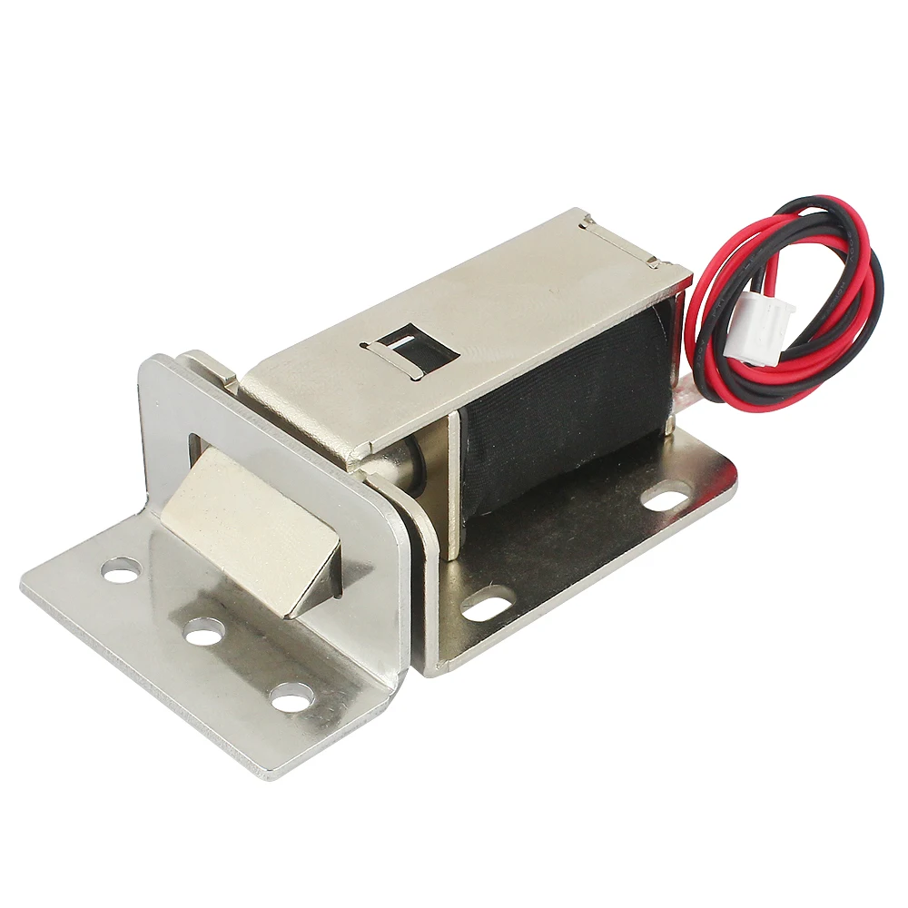 מנעול אלקטרומגנטי DC12V24V, מנעול חשמלי מעובה לנעילת דלתות, בקרת גישה לנעילה חשמלית, התנגדות לכוח מושך של 150 קילוגרם