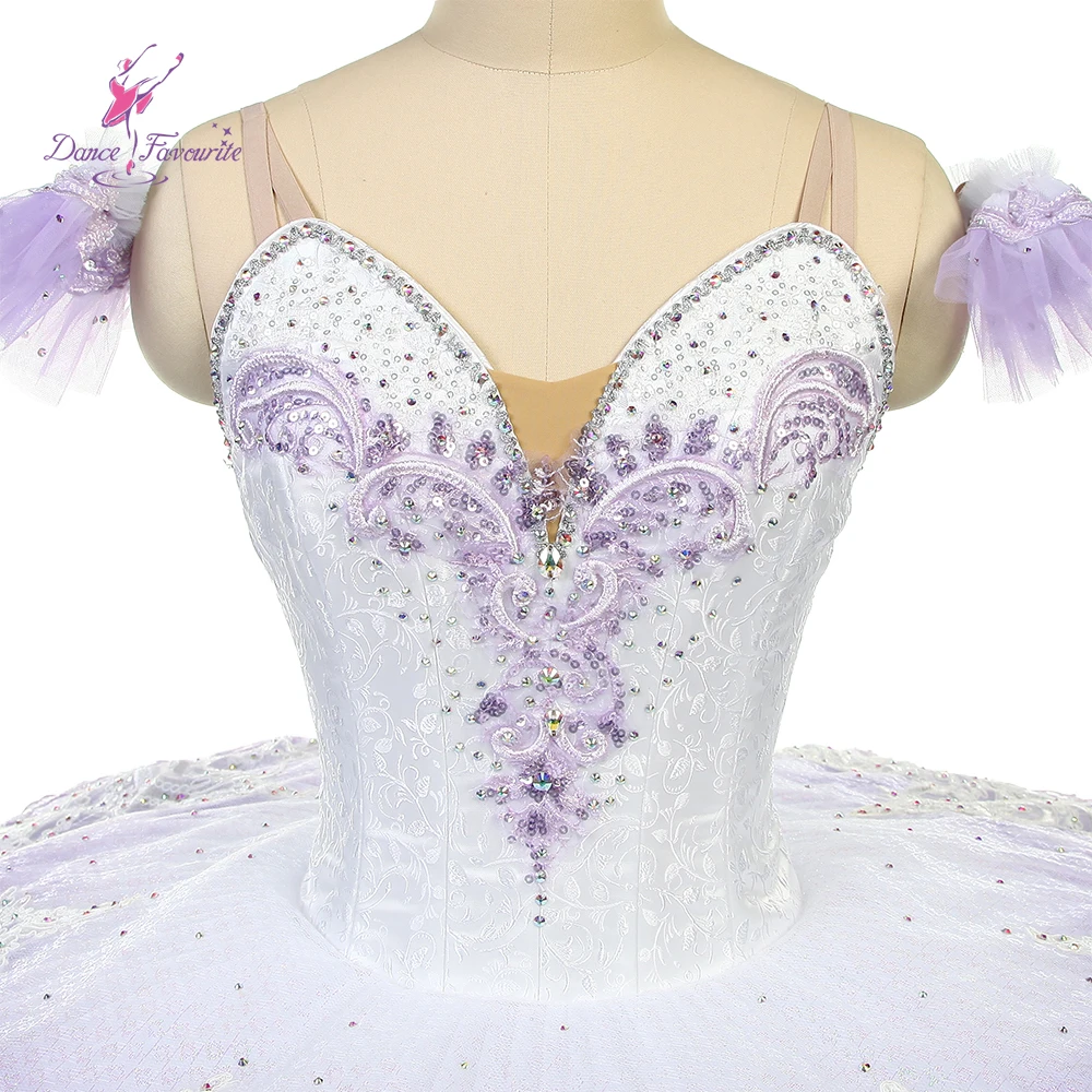 جديد أومبير الأرجواني المهنية فطيرة الباليه توتو ل YAGP المنافسة الباليه توتو الأبيض والأرجواني توتو B25616 #5