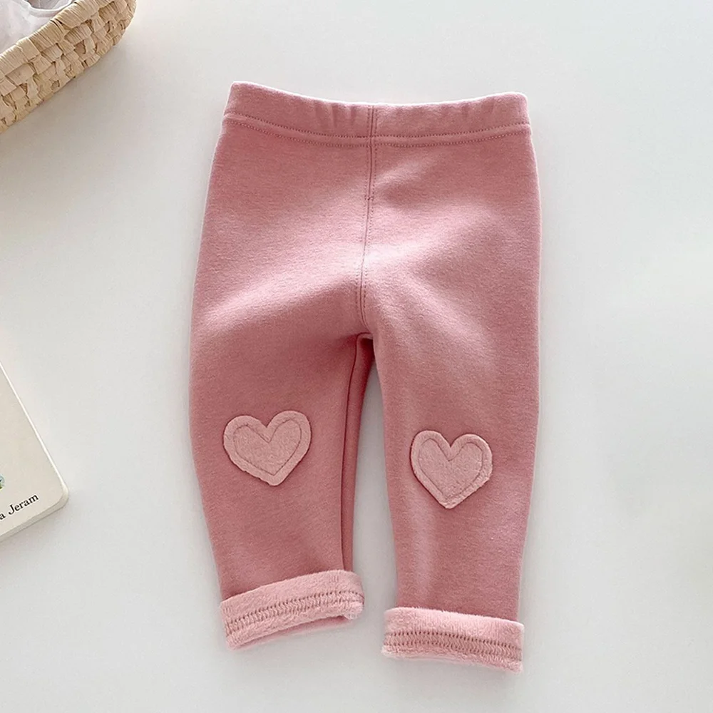 Girls Leggings Solid Color Velvet Warm Autumn Winter Kids Boutique Clothing Solid Color Casual Toddler Leggings