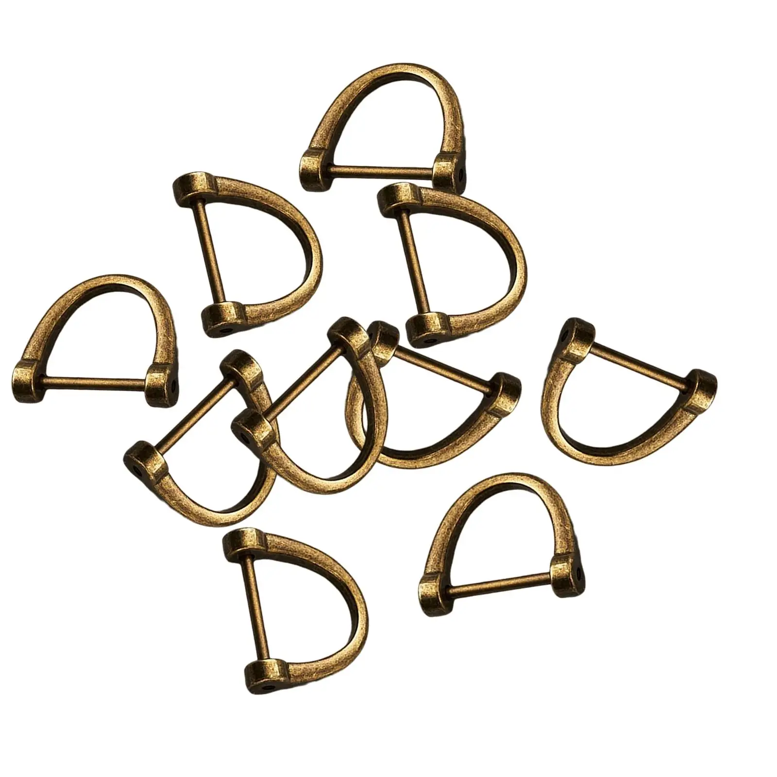 5 x 10Pcs D Rings Handmade Hoop Metal Buckles for DIY Collar