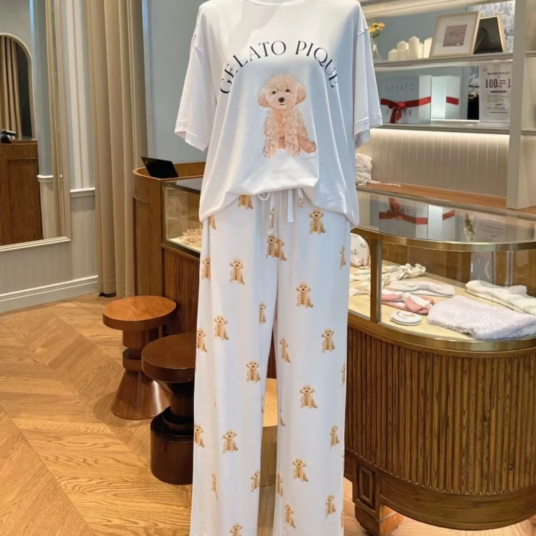 Room Wear Ladies Pajamas Set Women Sleepwear  Pijama  Room Wear Top and Bottom Ladies Summer (with Tags)