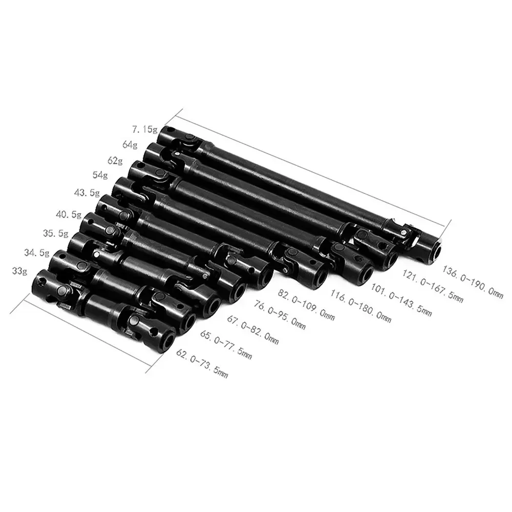 

Universal Joint Internal Spline Hardened Steel Drive Shaft for 1/10 RC Crawler Car Axial SCX10 TRX4 REDCAT GEN8 RGT86100 D90 TF2