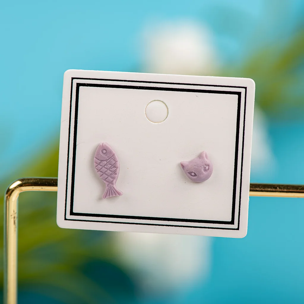 Small And Cute Porcelain Multicolor Earrings Anti-allergic #LY508 модные сережки 2021 хит cute earrings