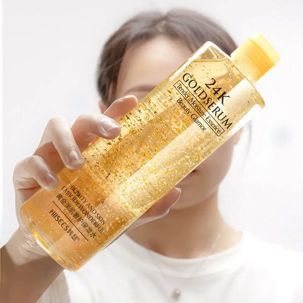 

300ml Face 24K Gold Nicotinamide Toner Moisturize Oil Control Shrink Pores Anti Aging Whiten Brighten Tone