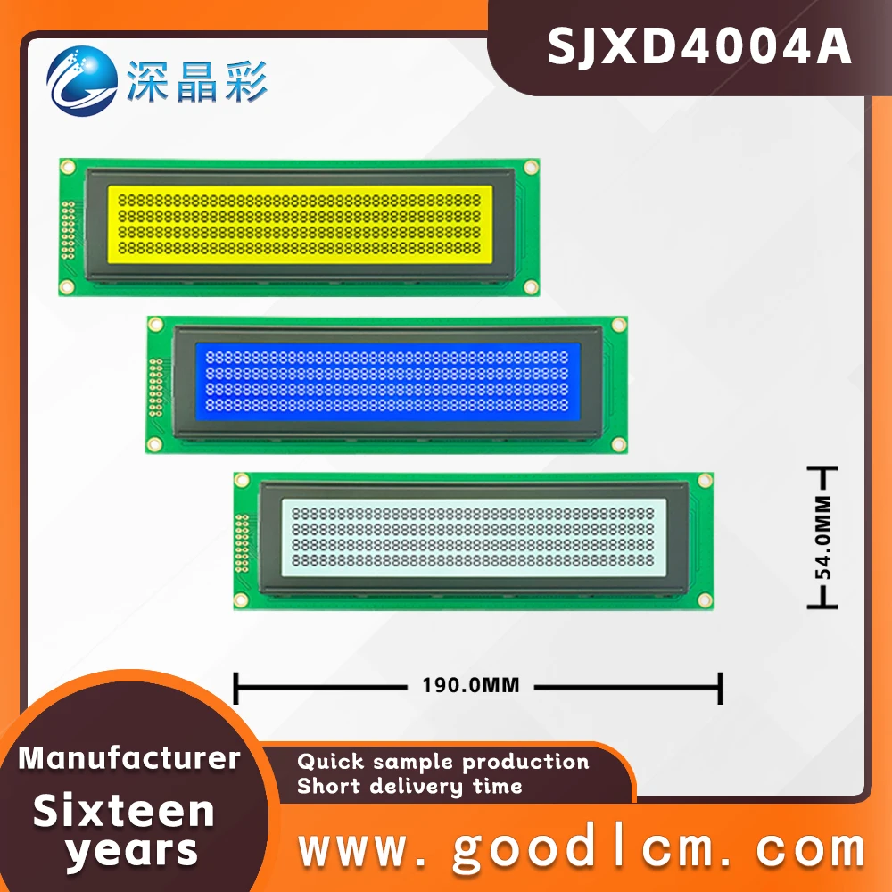 Promotieprijs Groot Formaat 40X4 Lcd-Scherm Sjxd4004a Monochromatisch Karakter Lcd-Module Met Backlight Aip31066 Driver