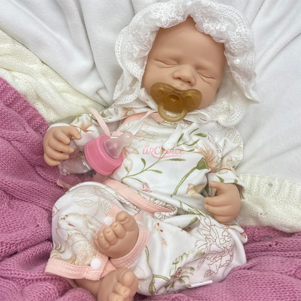 핫 세일 20인치 화이트 스킨 실리콘 리본 베이비 걸/보이 파스칼 핸드메이드 DIY 오픈 마우스 세척 가능 신생아 컬렉션 크리스마스 선물