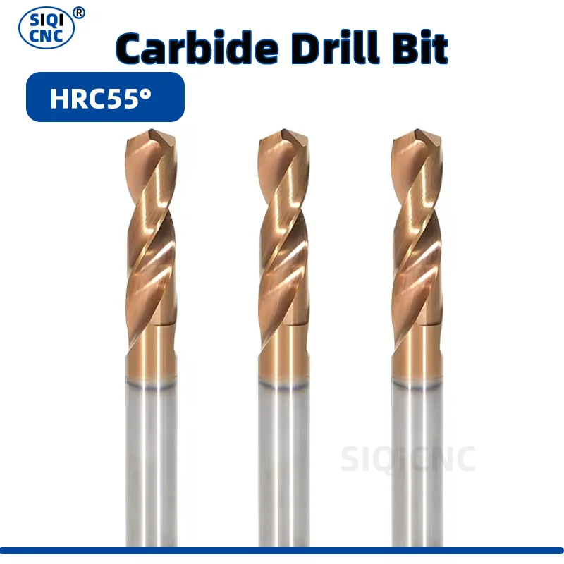 

SIQICNC HRC55° Tungsten Carbide Drills Metal Drill Bits For Hard Metalworking CNC Lathe Steel Drilling Tool 0.5-20.0mm