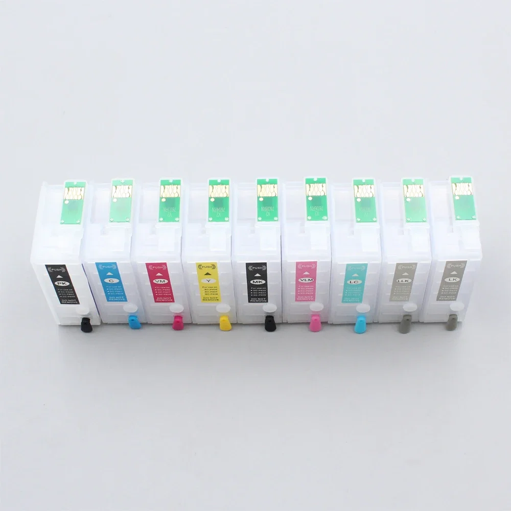 30ml/pc 9Colors T7601-T7609 Refillable Ink Cartridge With Auto Reset Chips For Epson Surecolor P600 SC-P600 Printers