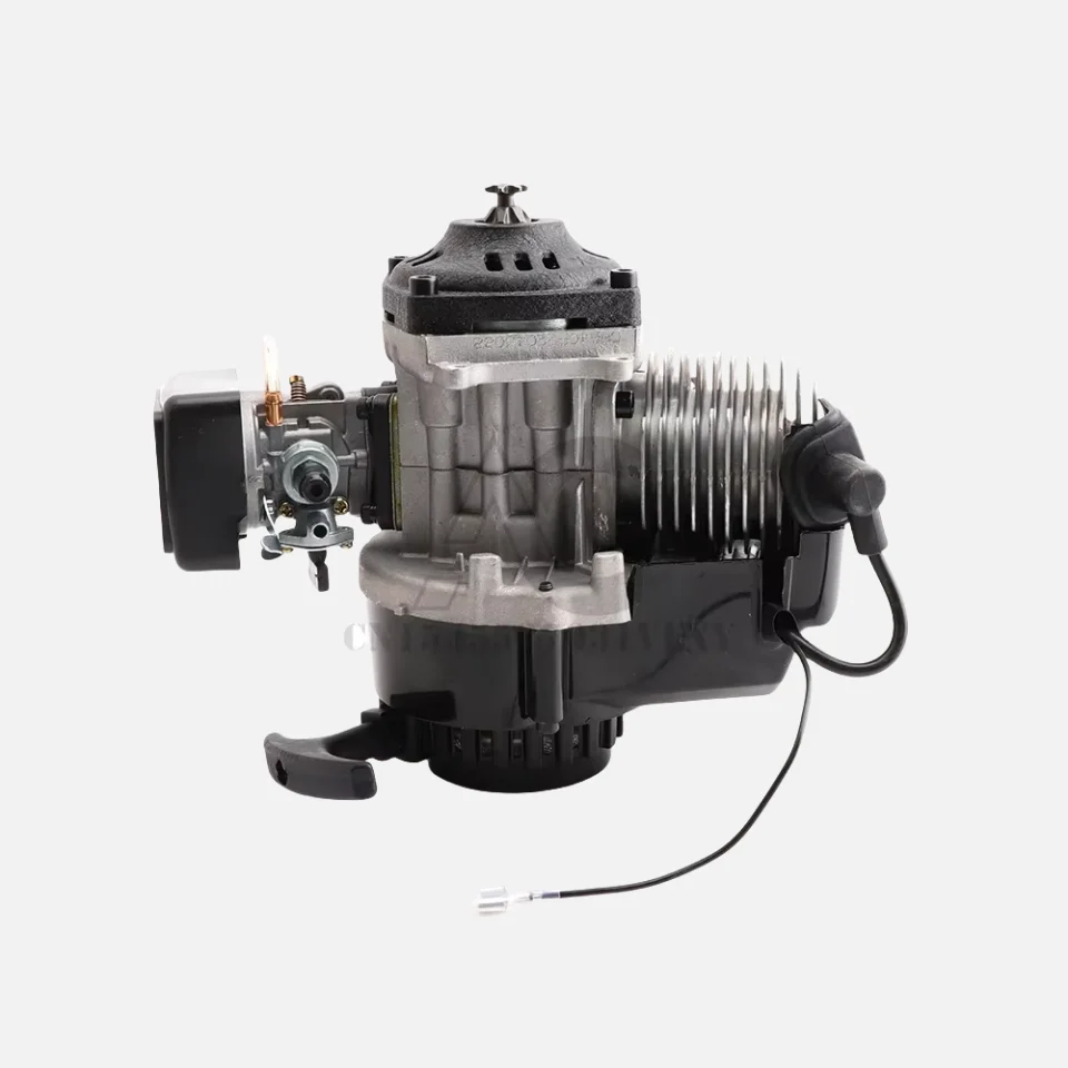 

47cc49cc 2 Stroke Engine Pull Start 7 Tooth Sprocket Kit with Grip Throttle Cable Chain for Mini Dirt Bike ATV Motorized Bicycle