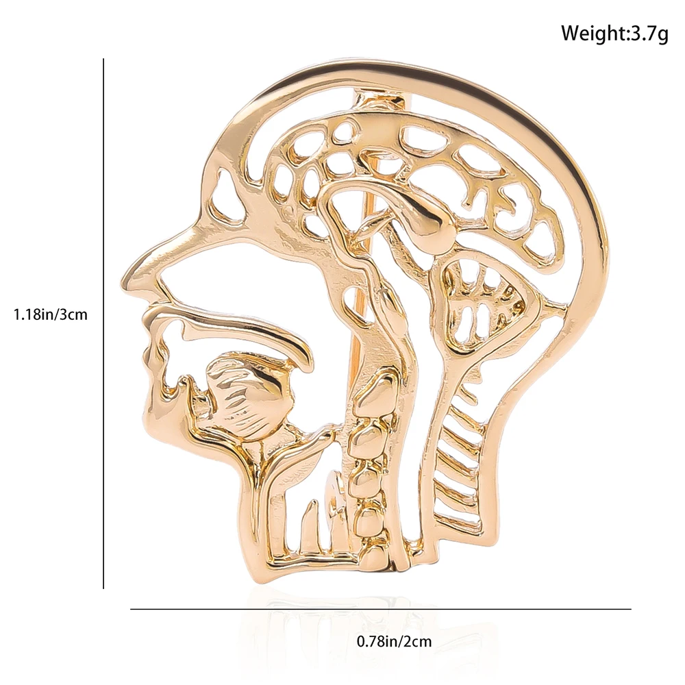 Brain Anatomy Medicine Brooches Body Organ Lab Jewelry Accessories Lapel Jacket Hat Badge Pins Gifts for Doctor Patient Nurse