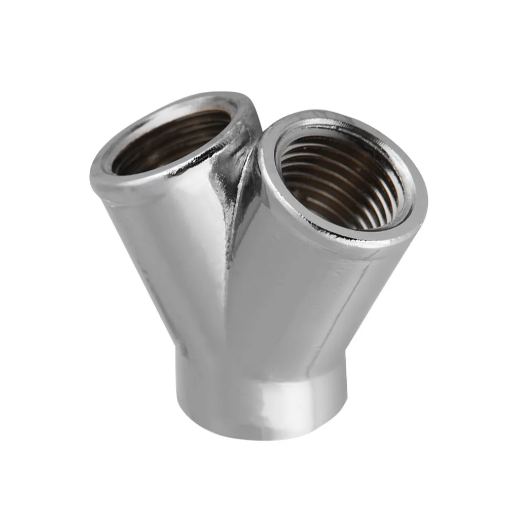 G1/4 Thread PC Water Cooling Fitting Y Splitter Shape Female Thread Water Cooling Connector 3 Way Liquid Cooling Fitting