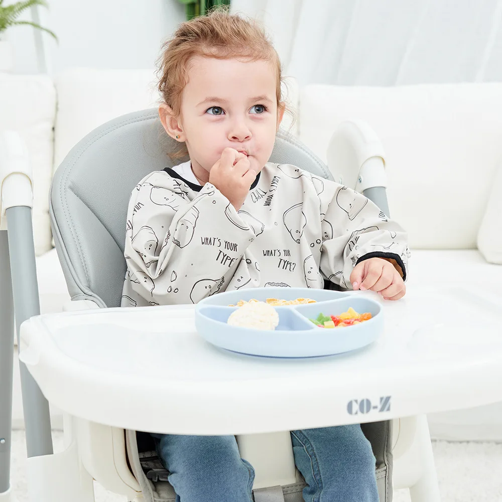 1 - 4 anni bavaglini per bambini simpatico cartone animato manica lunga bavaglino impermeabile alimentazione morbida Burp Cloth ragazzi ragazze