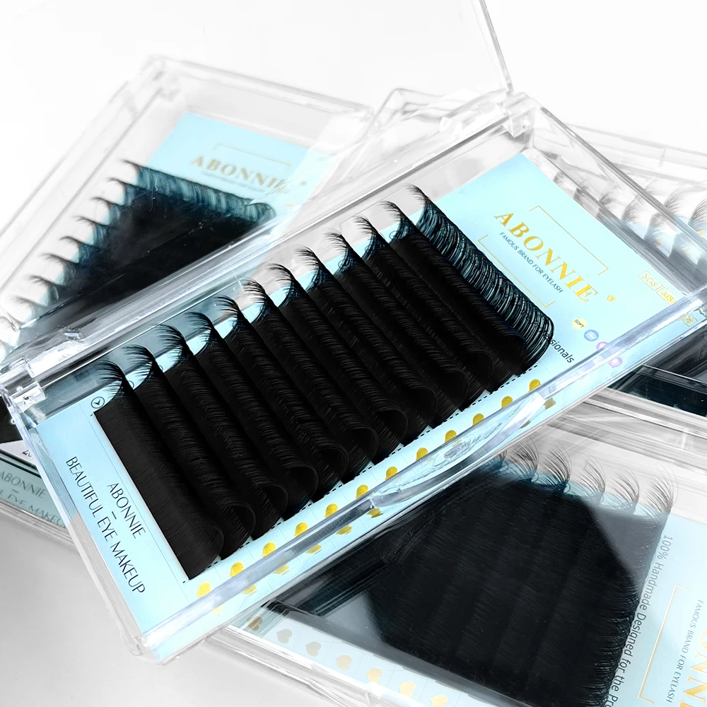 Abonnie Cashmere Lashes Extenison Classic Volume Individual Eyelashes Extensions Matte Black Fluffy Cilios