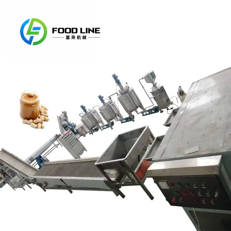 Complete Walnut Cashew Hazel Nut Sunflower Seeds Sesame Tahini Paste Peanut Butter Production Line Automatic