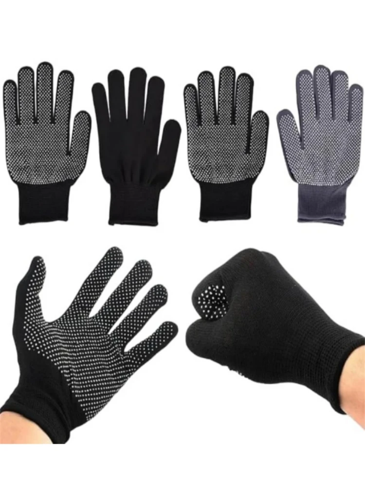 2-12 paires de gants de jardinage gants en nylon extensibles points antidérapants gants de travail de sécurité tricotés pour hommes femmes travail en plein air pêche