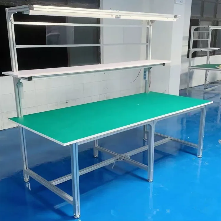 Neu anti-static assembly line workbench Factory packing table Aluminum alloy workbench Flat table Single-sided workbench