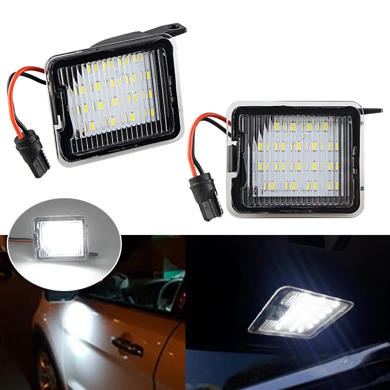 2PCS LED Front Under Side Mirror Puddle Light For Mondeo MK4 MK5 07-14 Ford Focus 12-14 C-MAX 03-10 Kuga MK2 08-12 Escape 15-16