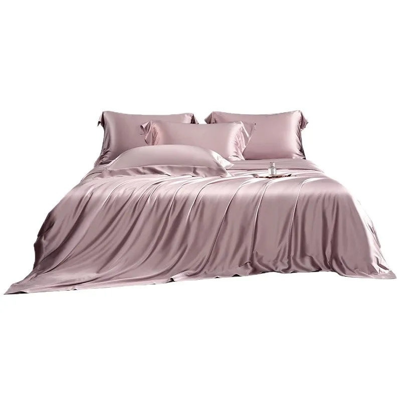 35 mmi four-piece set of high-grade 100% mulberry silk solid color double-sided silk kit light luxury style