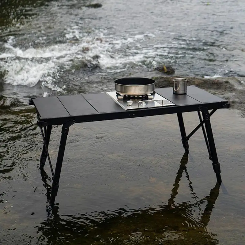 Imagem -03 - Mesa de Piquenique Portátil para Acampar Mesa Dobrável Ultraleve Liga de Alumínio Acampamento ao ar Livre Praia