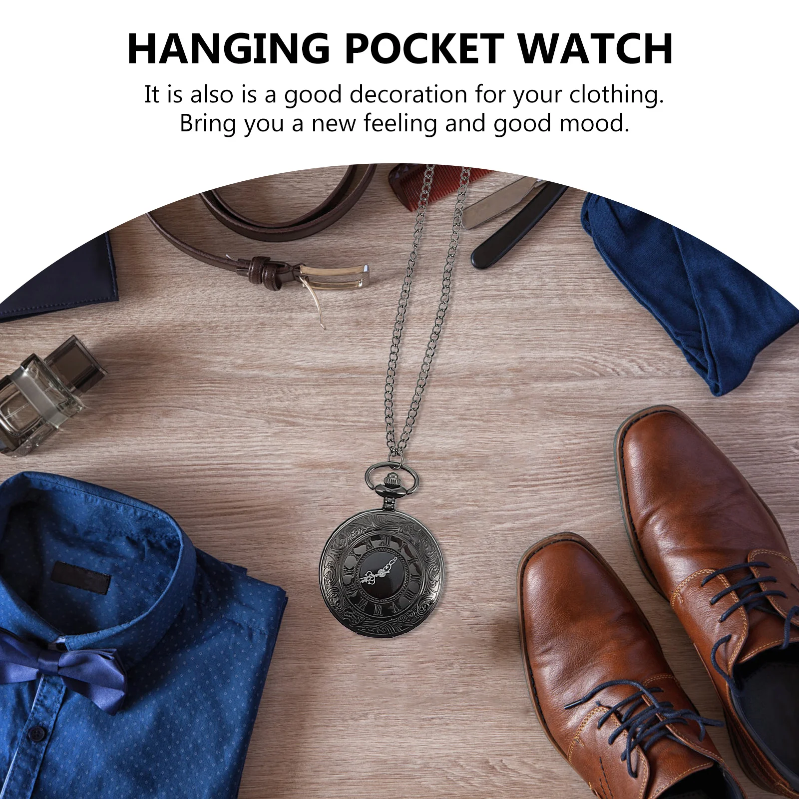 

1Pcs Vintage Hanging Chain Pocket Watch Waist Movement Watch Pendant Practical Decorative Clothing Accessories