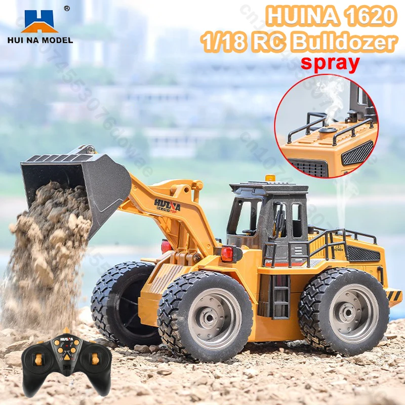 

HUINA 1620 1/18 RC Bulldozer Tractor Model Alloy 2.4G RC Crawler Radio Controlled Cars Trucks Engineering Car Toys Xmas Gifts