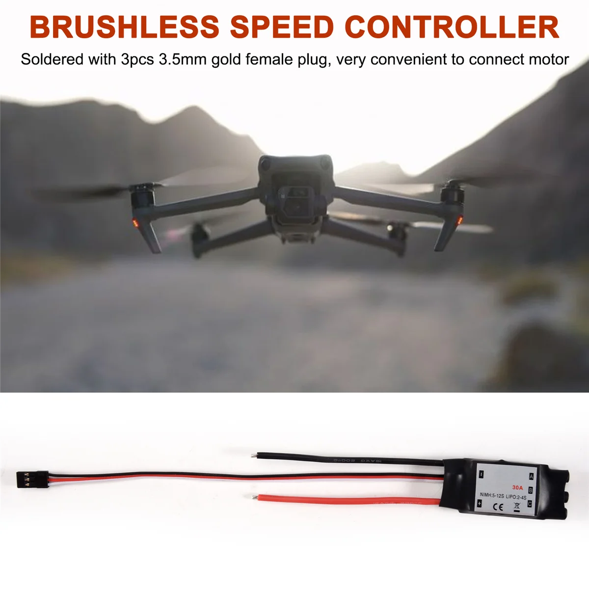 HP SimonK 30A ESC Brushless Speed Controller BEC 2A for Quadcopter F450 X525