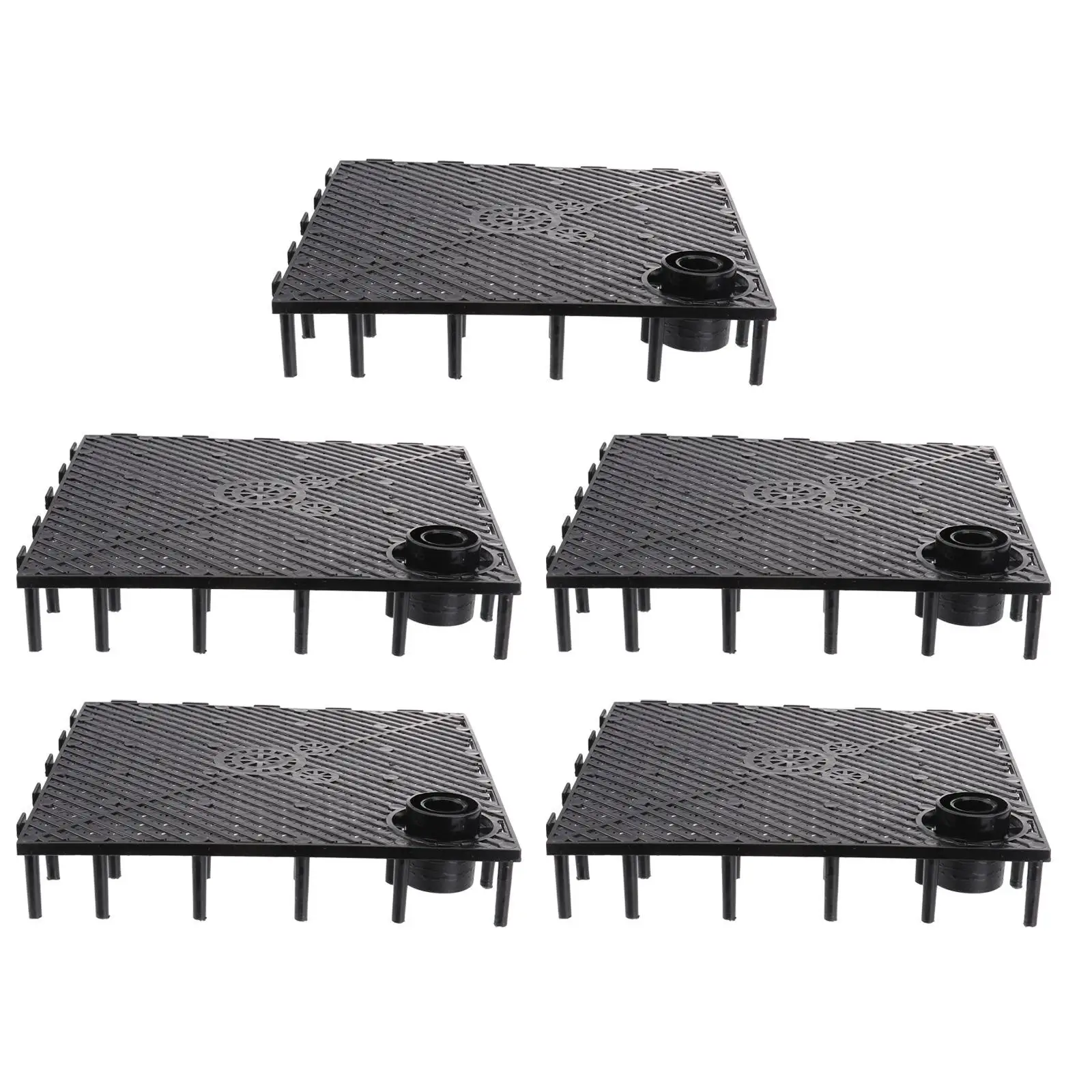 

5pcs Black Bottom Filter Plate Fish Tank Divider Multi hole Strong Support Aquarium Supplies Sand Boards Plastic Grid Pet