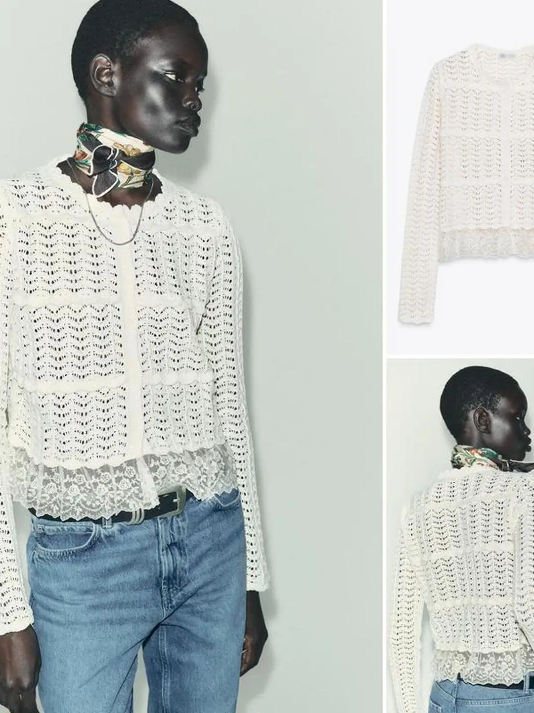 رومانسية Sle طويلة Sve جولة Ne الدانتيل المرقعة زر أسفل معطف الحلزون مادة الحرير المرأة فضفاضة تناسب محبوك سترة