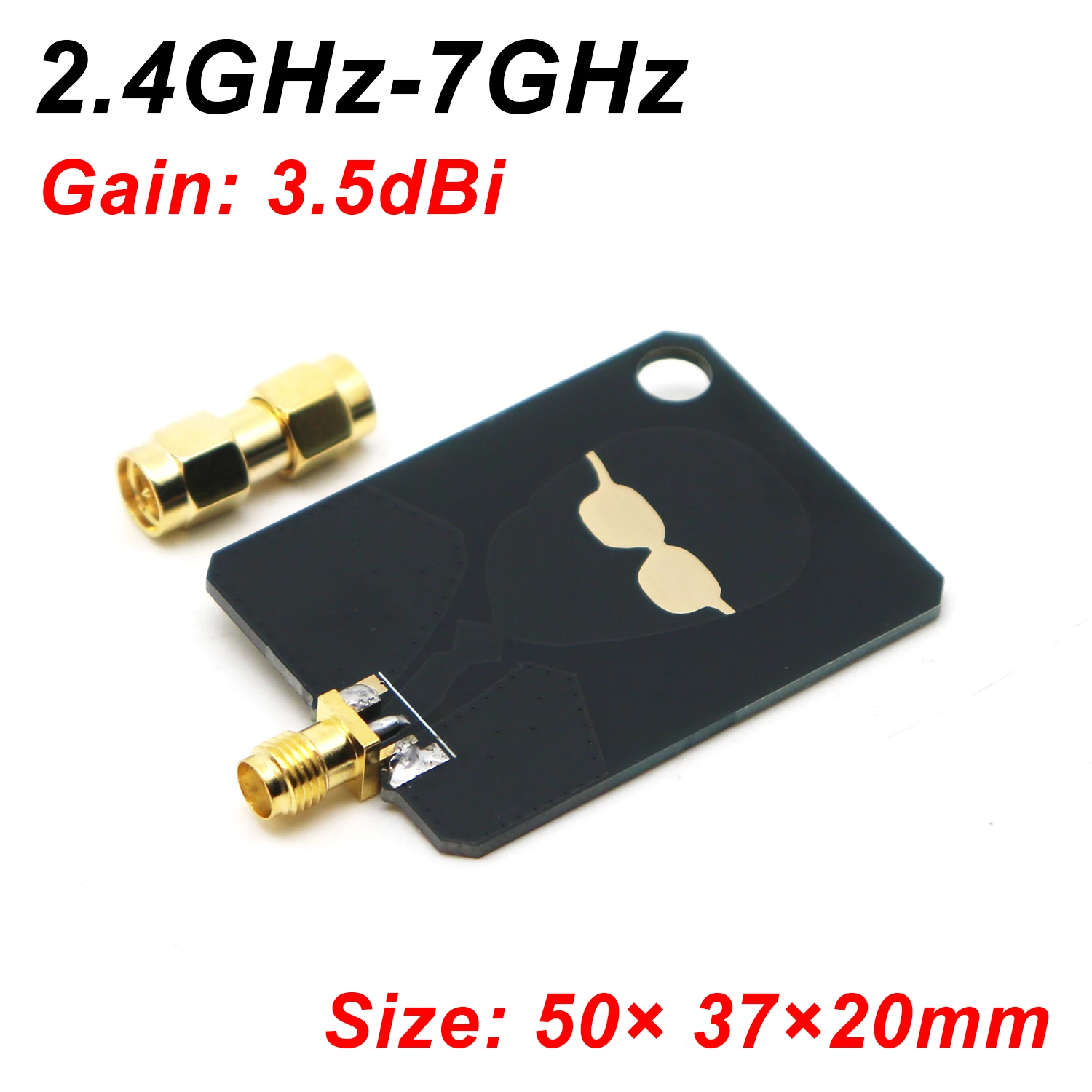 2.4GHz-7GHz UWB Antenna 3.5dBi SMA Directional Antenna 5GHz 5.8Ghz WIFI RF Signal Spectrum Monitoring Communication Testing ANT