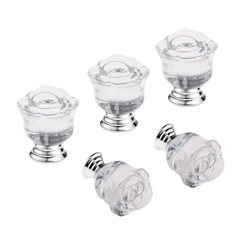 4 PIÈCES BOUTONS En Verre Cristal Poignée En De Zinc Boutons De Tiroir EUR 10,95 - FR