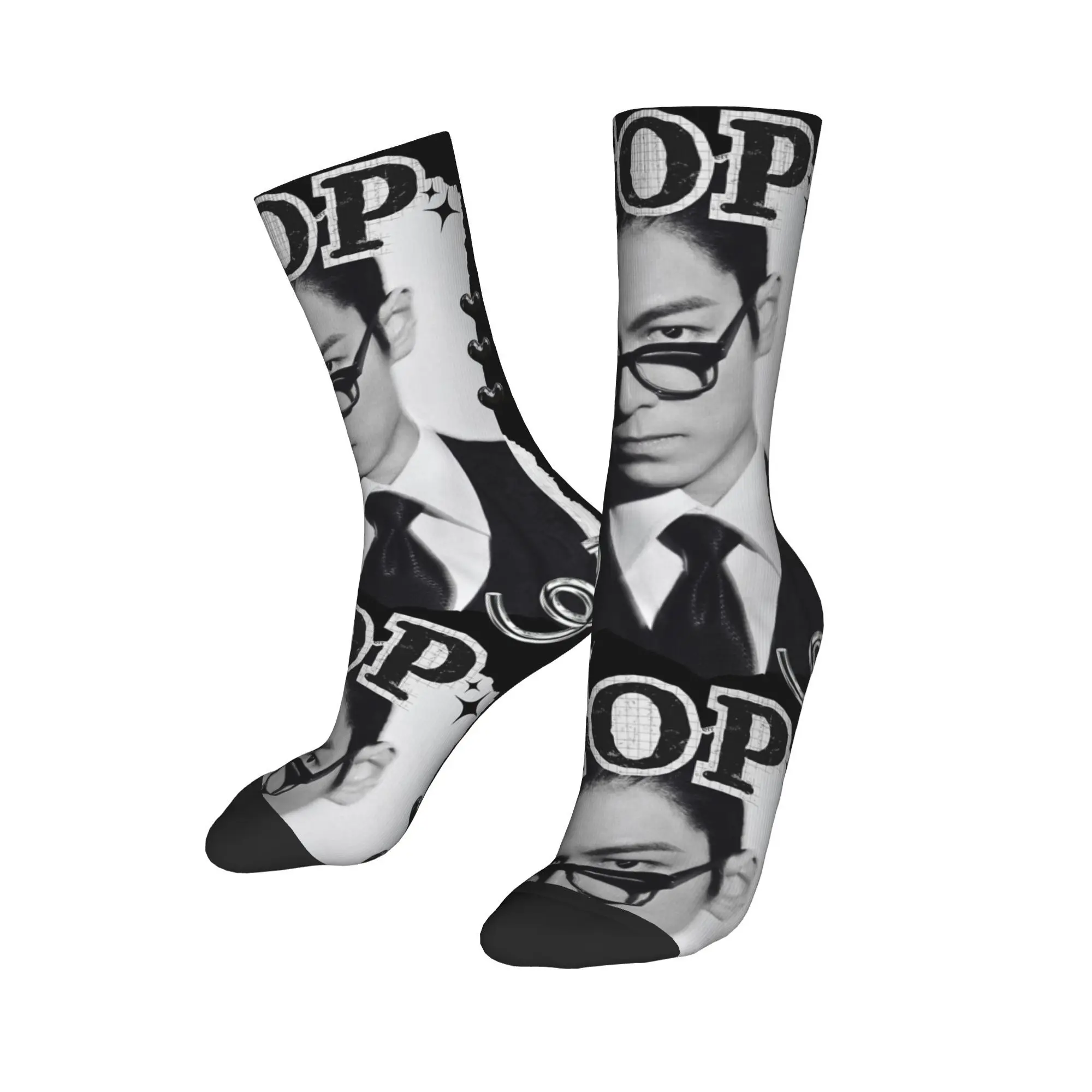 

Happy Male Мужские носки Harajuku T.O.P Choi Seung Hyun Корейские носки с актером Полиэстер Женские чулки Весна Лето Осень Зима