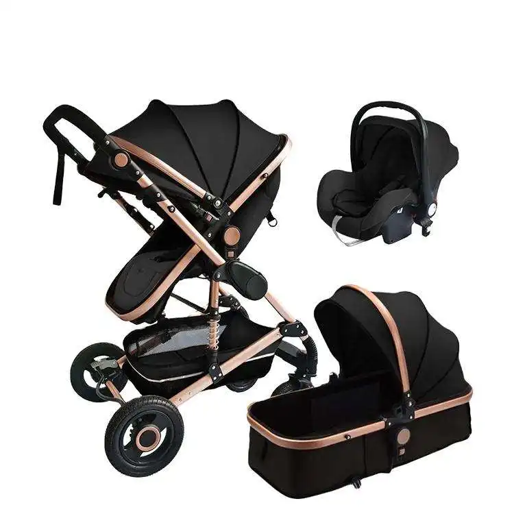 baby 3 in 1 stroller 360 Rotation stroller  for Baby Carriage Stroller with car seat