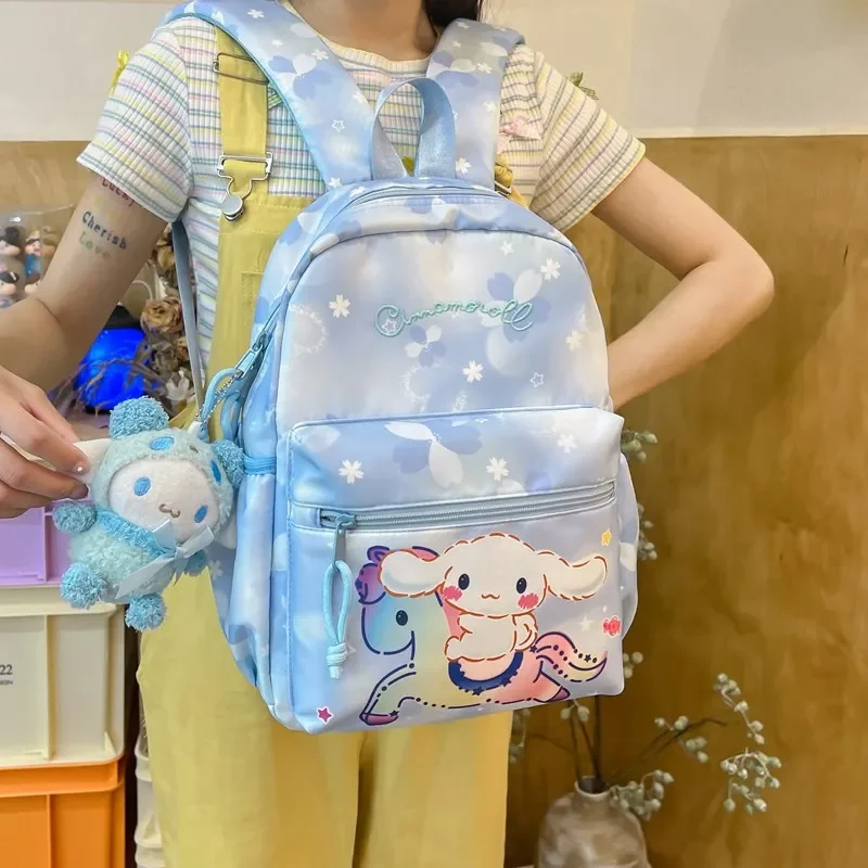 

Kawaii Kuromi Children Schoolbag Sanrioed Anime My Melody Cinnamoroll Print Backpack Japanese Sweet Cute Student Bag Kid Gift