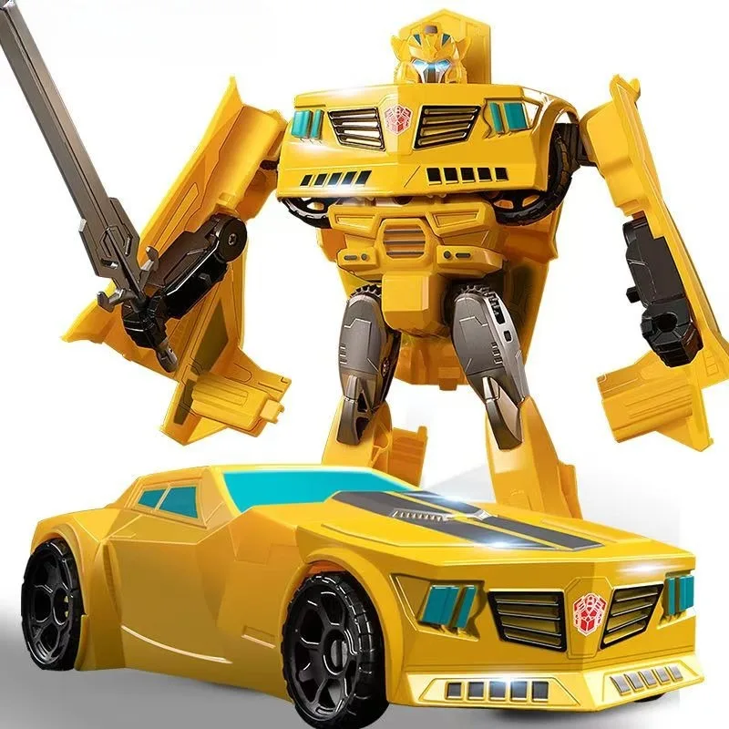 Robot transformable de juguete Optimus Prime Bumblebee, dinosaurio, avión, tanque, modelo de figura de acción