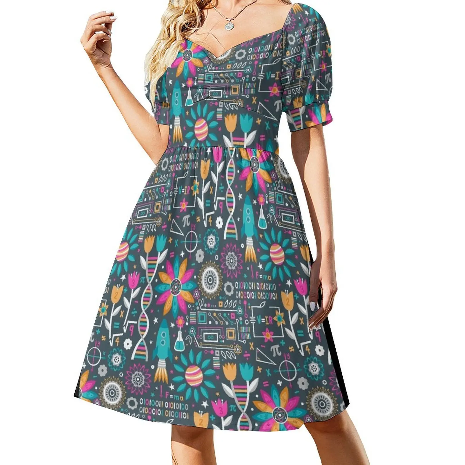 

Flowers and STEMs Short Sleeved Dress sexy short dresses daring Dresses Dress