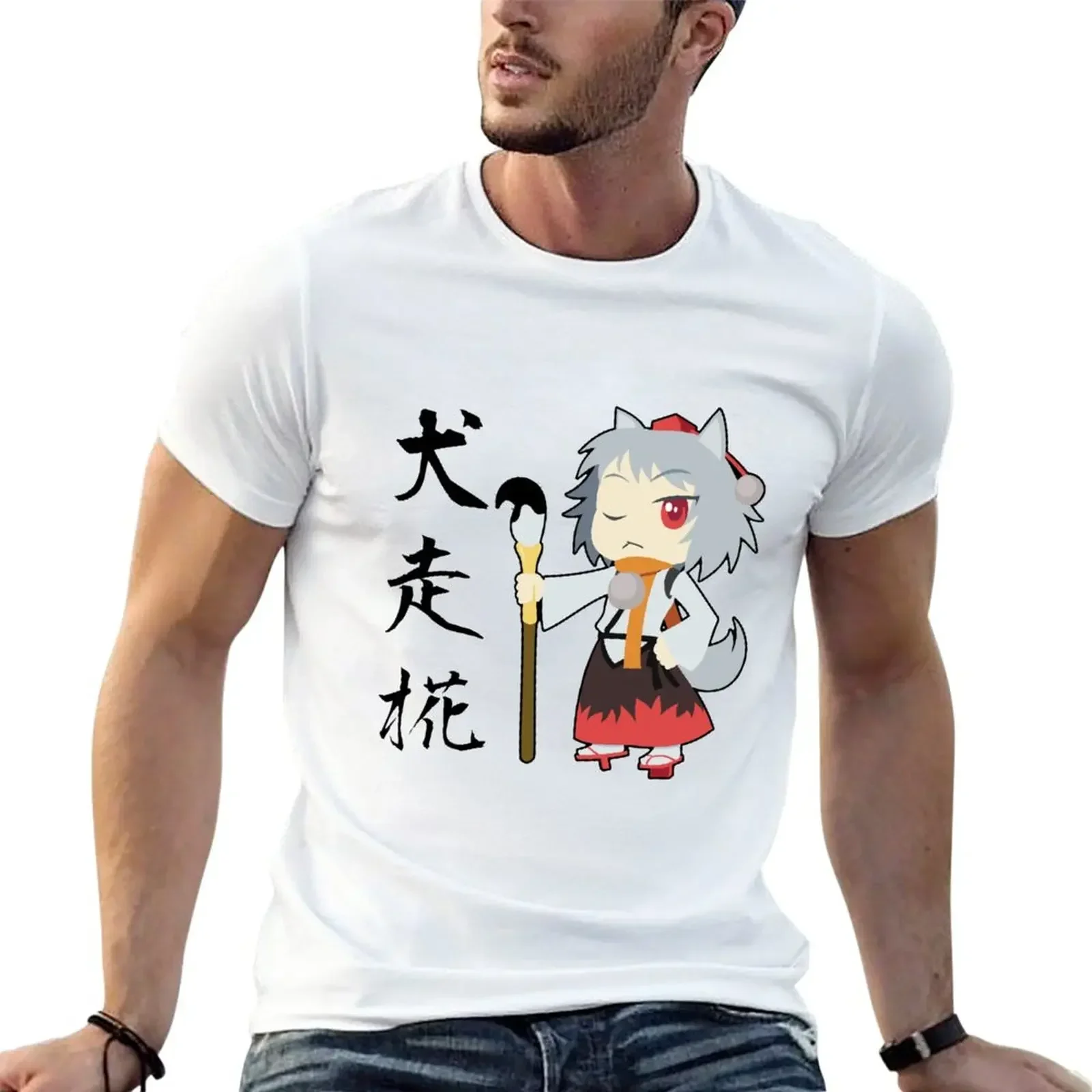 harajuku fashion graphic Short Sleeve Touhou Project - Momiji Inubashiro T-Shirt funny t shirts graphics men streetwear fashion