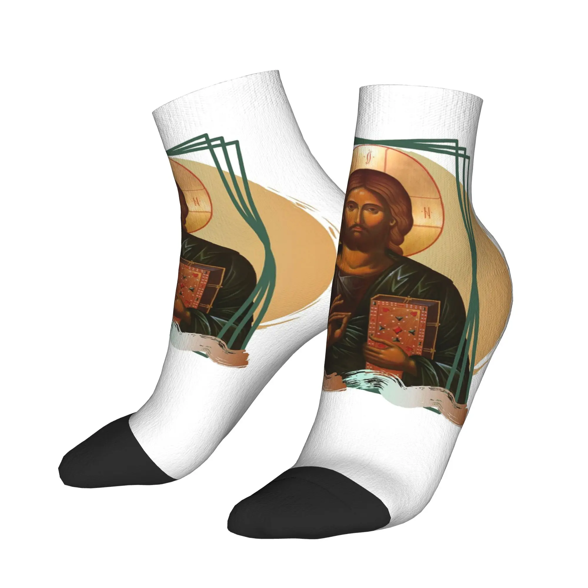 

Носки Lord Jesus Christ в стиле Харадзюку, впитывающие пот, всесезонные носки, аксессуары для унисекс, рождественские подарки