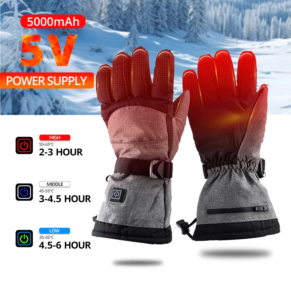 

Winter Motorcycle Heated Gloves Heated Gloves Eletric Thermal Heat Gloves Warm Waterproof Rechargeable Heating Thermal Gloves