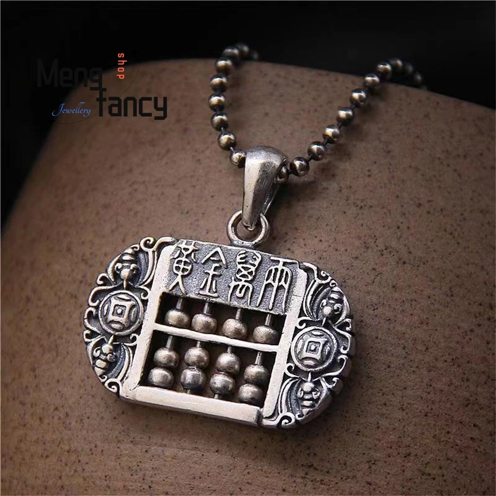 

New Abacus Pendant Women's Sweater Chain, Retro Rotating Abacus, Gold Ten Thousand Taels Pendant Fashion Elegant Luxury Jewelry