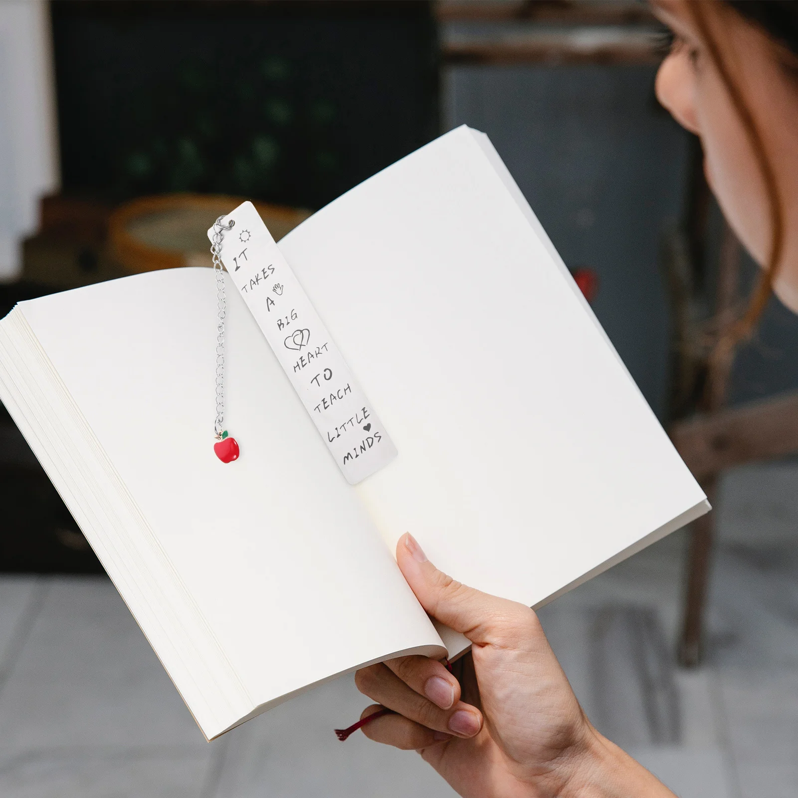 1Set Stainless Steel Bookmark Practical Decorative Page Marker for Study Reading Stationery Supplies Bookmark Page Marking Tool