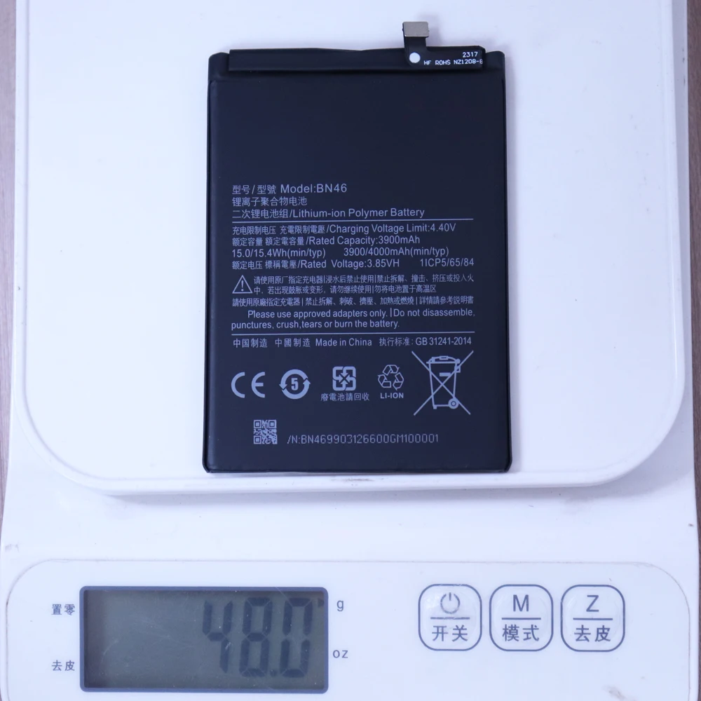 High Quality Original Cell 4000mAh BN46 Battery For Xiaomi Redmi 7 Note8 Note 8 8T Phone Battery Bateria Batterie  Note 8  8T view 6