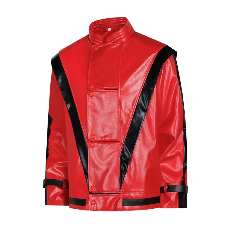 

KK56Men's Cosplay Jacket For Michael Jackson Impersonator Costume Halloween Chirstmas Party Male Top Coat New Stage Show Wear Su