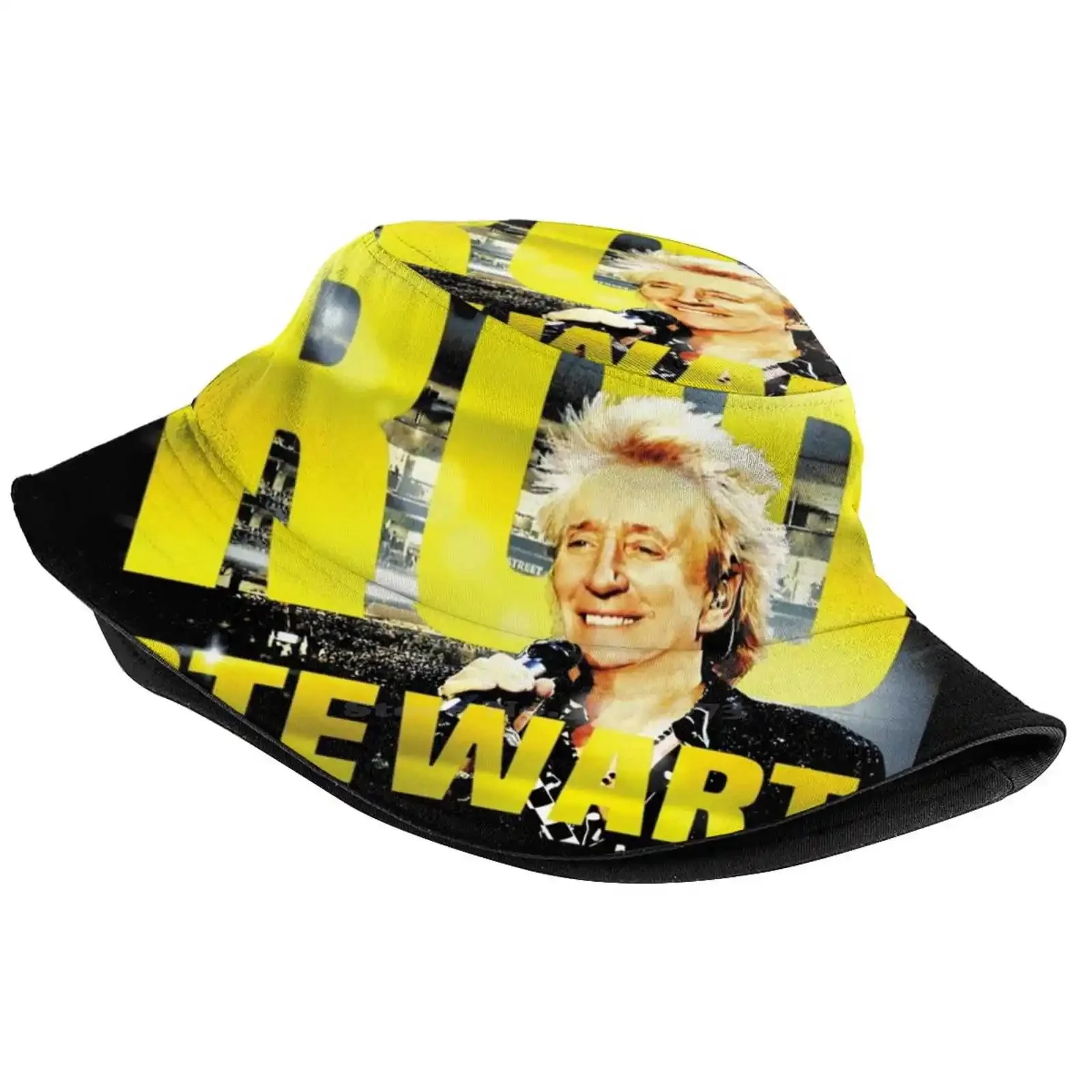 Just Rod In Foldable Panama Bucket Hat Cap Music Legends Singer Sir Stewart Tour Live Concert 2022